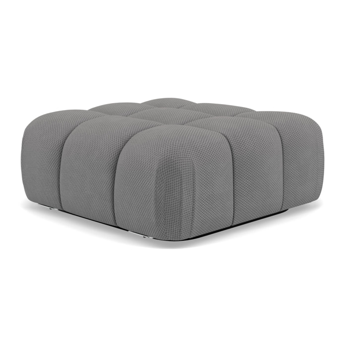 Ruby - pouf en velours texturé - Gris