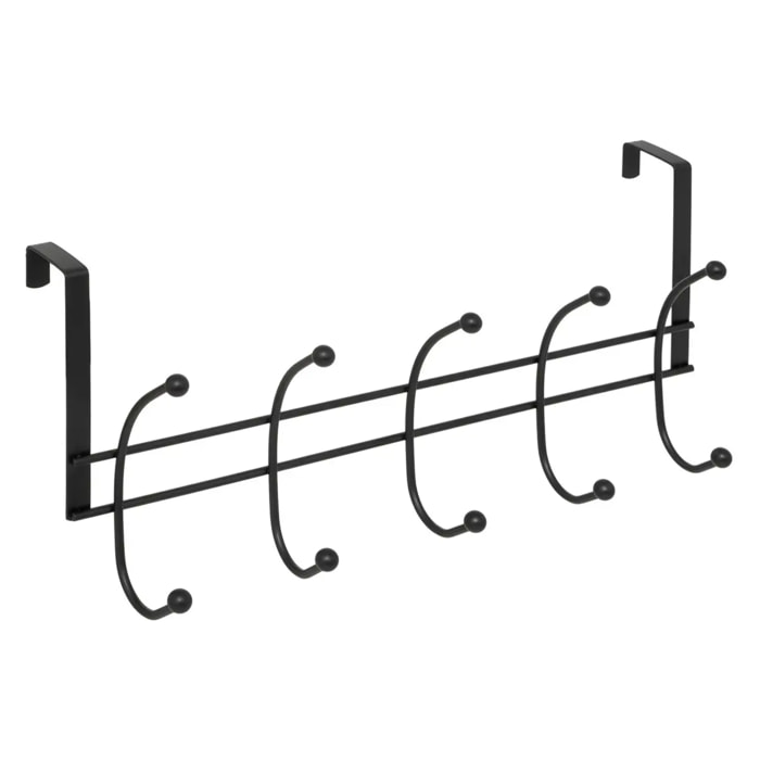 Patère 4 têtes acier noir