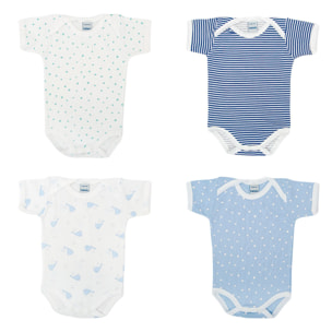 Pack 4 Body Basico Manga Corta