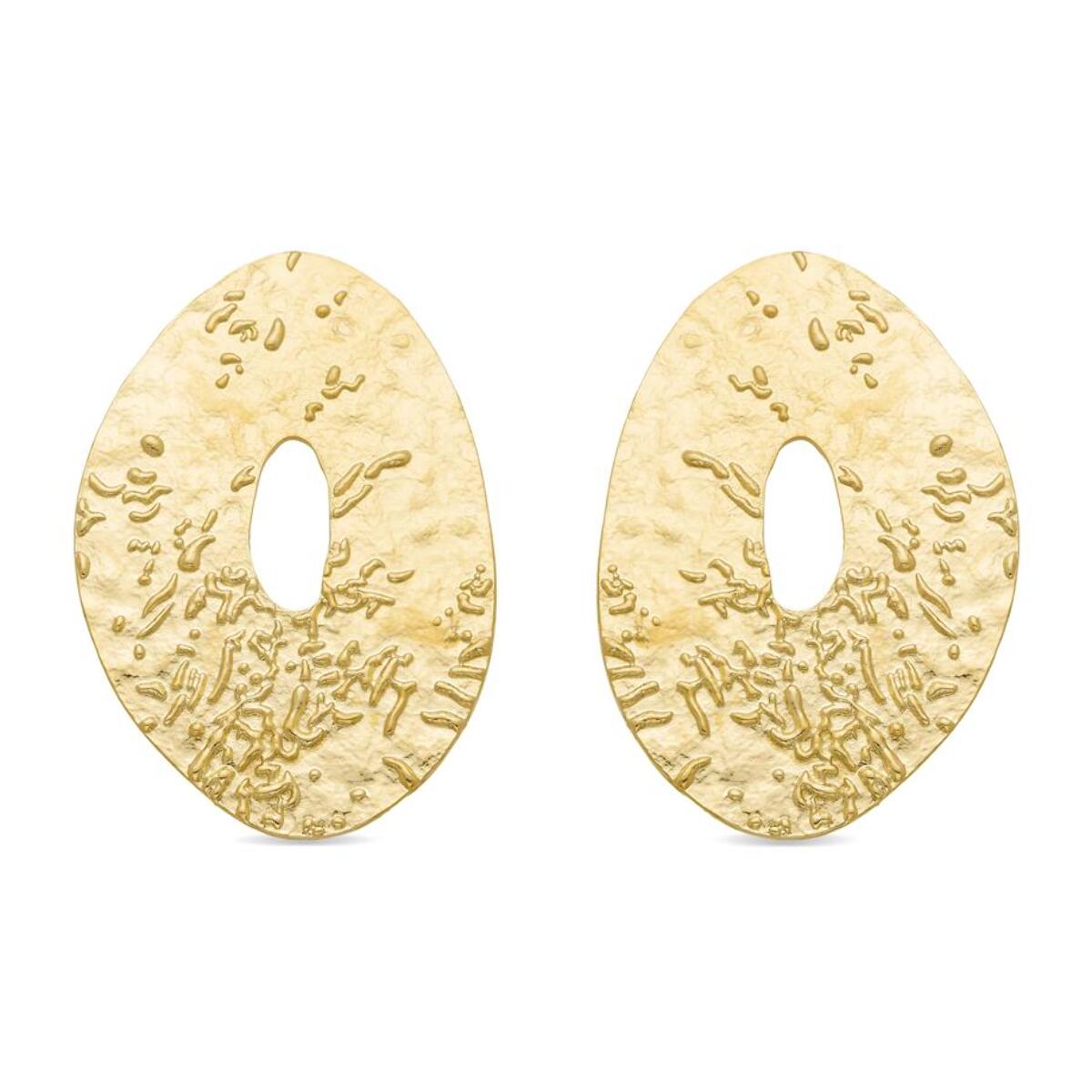 Pendientes Lux by Lux acabadoss en oro amarillo 18K