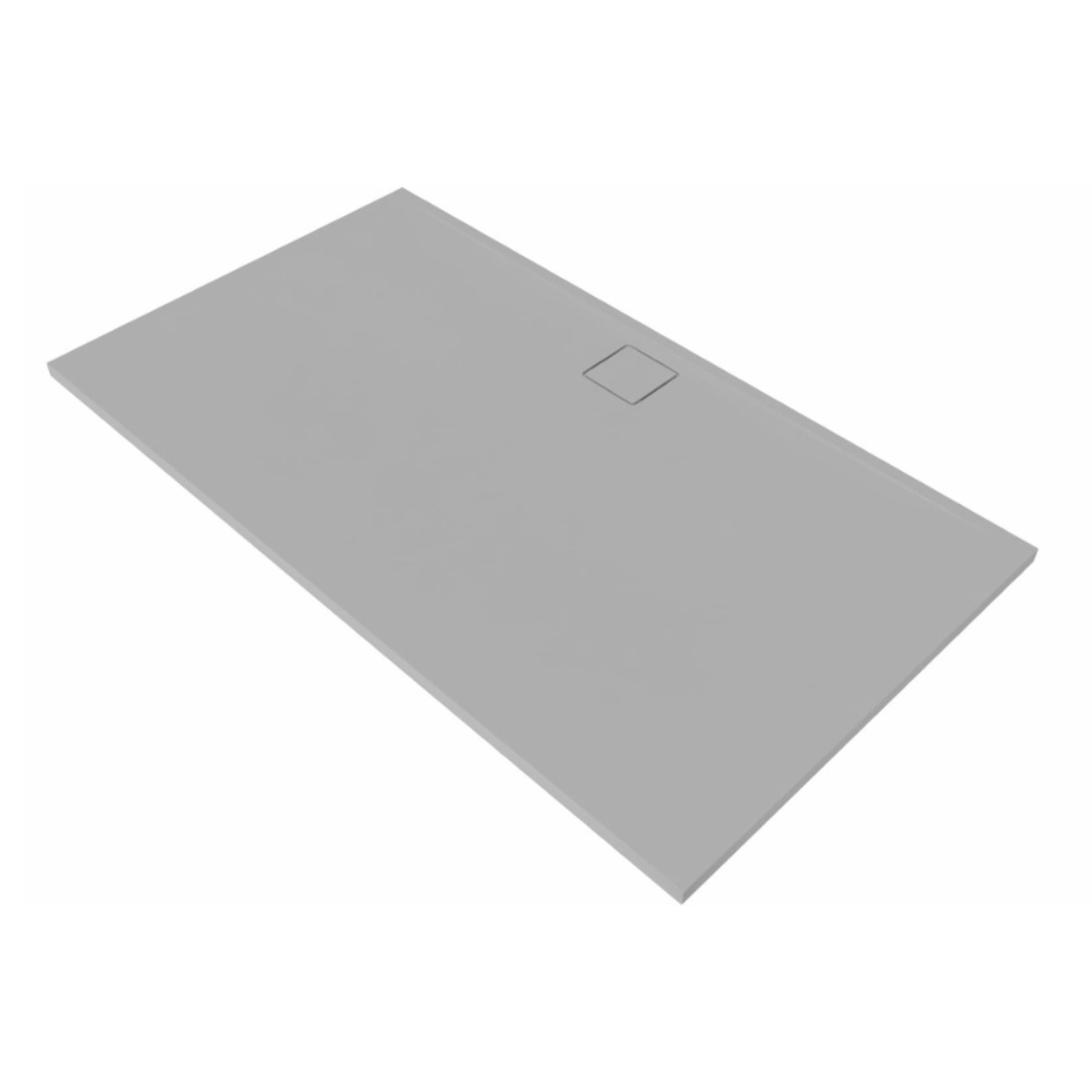 Vision Receveur de douche 140x90cm + Siphon Eslim90. Marbre coulé, gris (SATSVVI14090S-S)