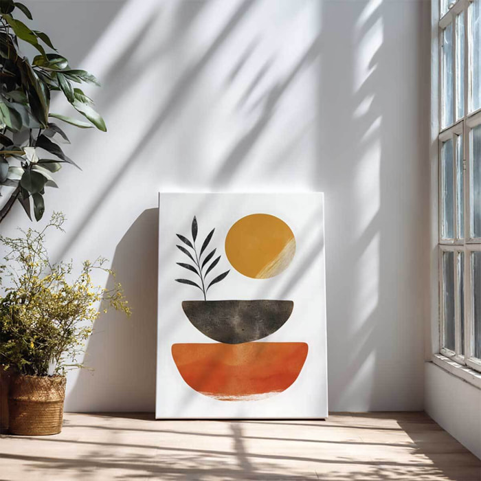 Tableau végétal géométrique moderne Toile imprimée