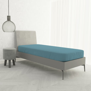 LENZUOLO SOTTO CON ANGOLI MAX COLOR, 100% COTONE MADE IN ITALY - SINGOLO