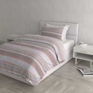 PARURE COPRIPIUMINO ATHENA, 100% Cotone, Made in Italy - DAMOUR ROSA