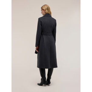 Motivi - Cappotto cinturato misto cashmere The Tailoring lab - Grigio