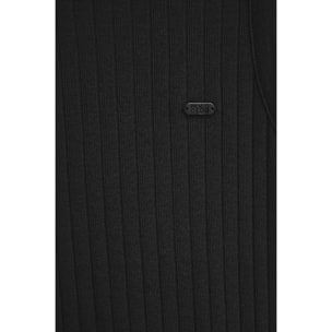 Canotta nera a coste con logo Polo Club