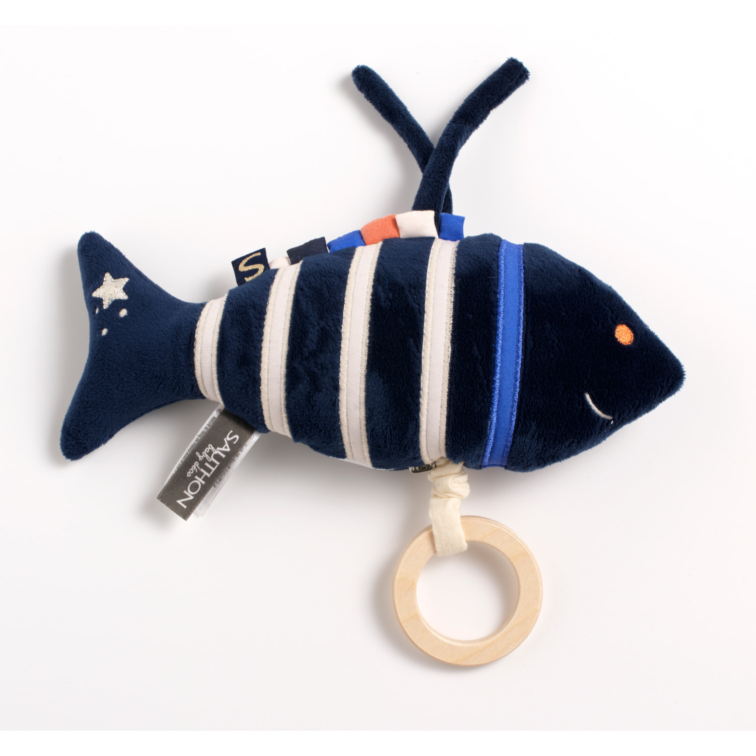 Peluche mini musical poisson en velours