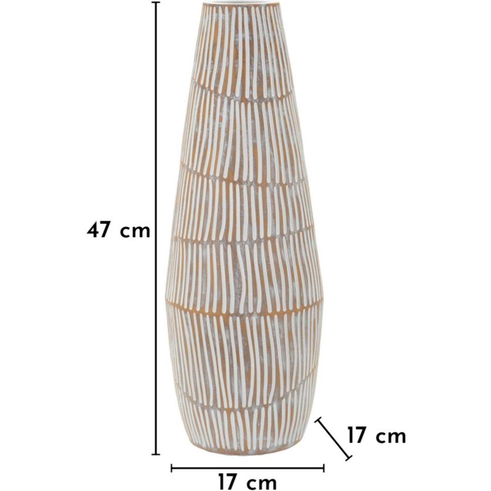 VASO RESINA HANOI CM Ø 17X47 (APERTURA CM Ø 6)