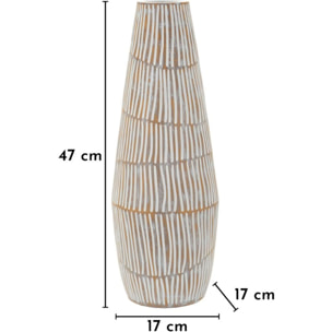 VASO RESINA HANOI CM Ø 17X47 (APERTURA CM Ø 6)