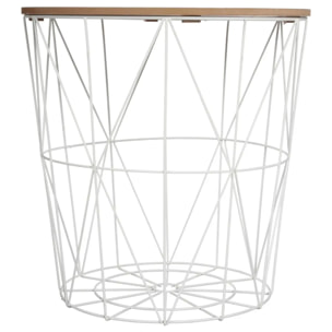 Table d'appoint "Kumi" blanc D40cm