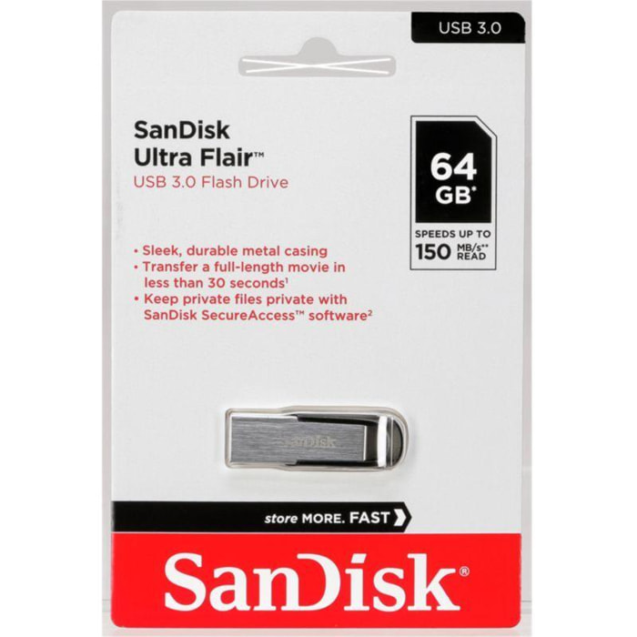 SANDISK Clé USB iPhone 64go iXpand Flash Drive lightning + USB pas