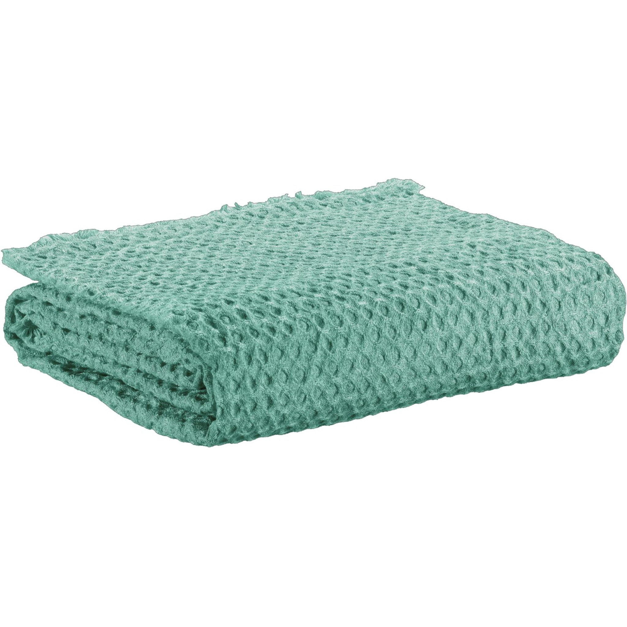 Plaid jaya 100% polyester bleu canard