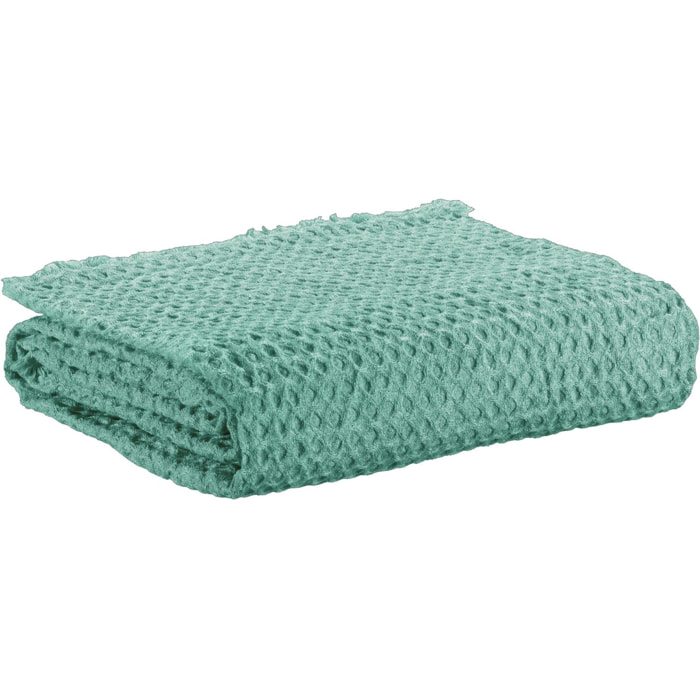 Plaid jaya 100% polyester bleu canard