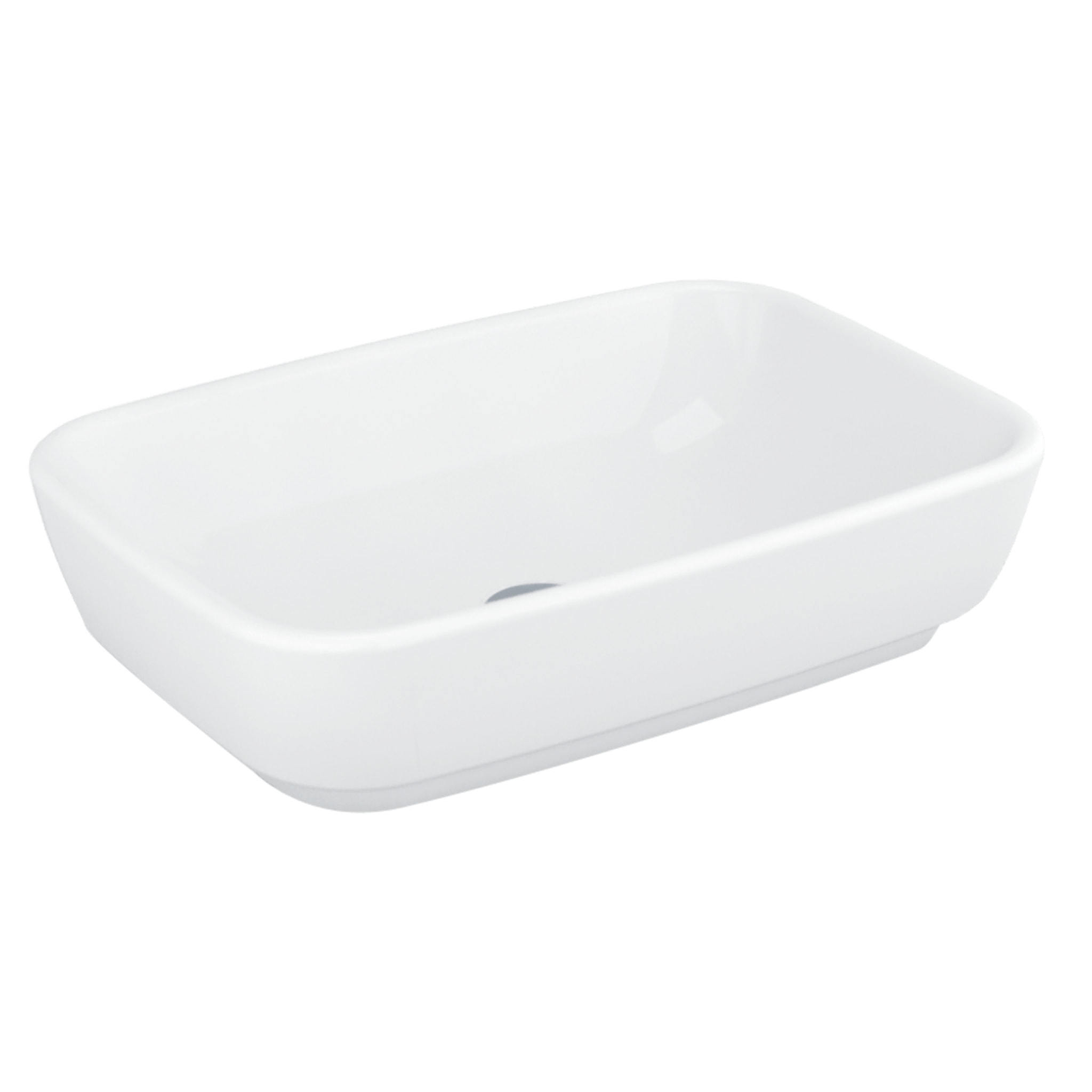 VitrA Shift vasque à poser 55x37,5 cm en céramique blanche, sans trou de robinetterie, sans trop-plein (4399-003-0016)