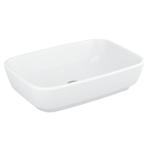 VitrA Shift vasque à poser 55x37,5 cm en céramique blanche, sans trou de robinetterie, sans trop-plein (4399-003-0016)