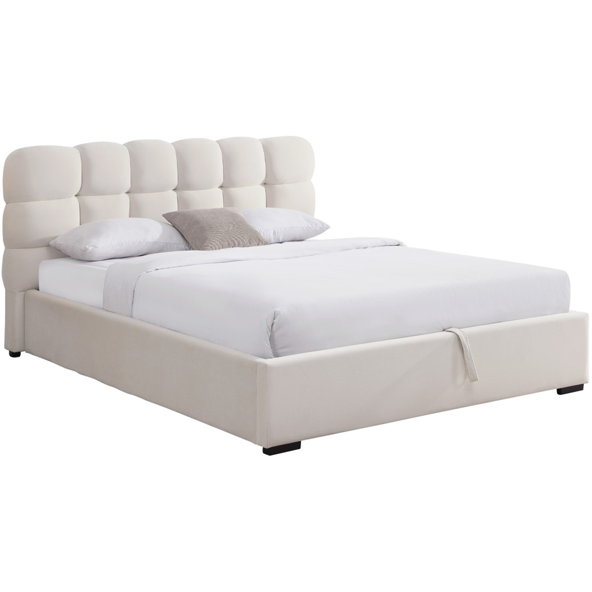 Lit coffre avec tête de lit en velours - LOLA