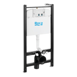 Pack WC bâti-support + WC suspendu sans bride Ceramia + abattant SoftClose + plaque blanche (ROCACETOR1DE)
