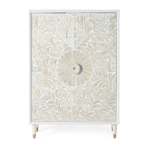 Armario de Madera de Mango 100 Cm Estilo Mediterráneo Moderno
