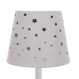 Lampe De Table Rechargeable Etoile Ajouree Gris