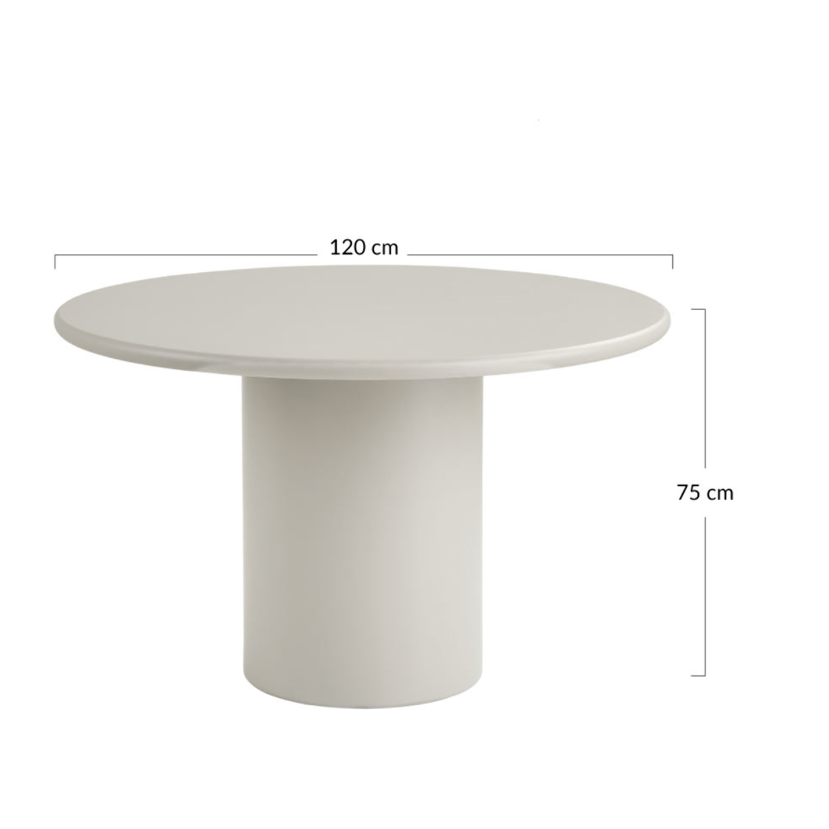 Joyce - table à manger ronde en FSC  100% - 4 personnes - Sable