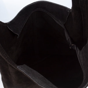 Bagnara bolso shopper mujer. Piel auténtica Gamuza.