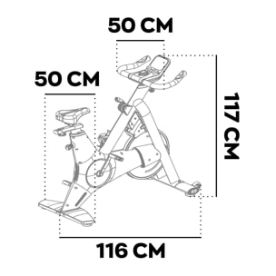 Aliena 2400 - Spin Bike Cyclette da Corsa con Volano 24 Kg Resistenza Elettrica con Display e Porta Tablet Nera