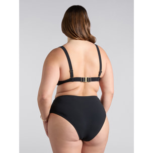 Fiorella Rubino - Bikini con fiocco e cristal tono su tono - Nero