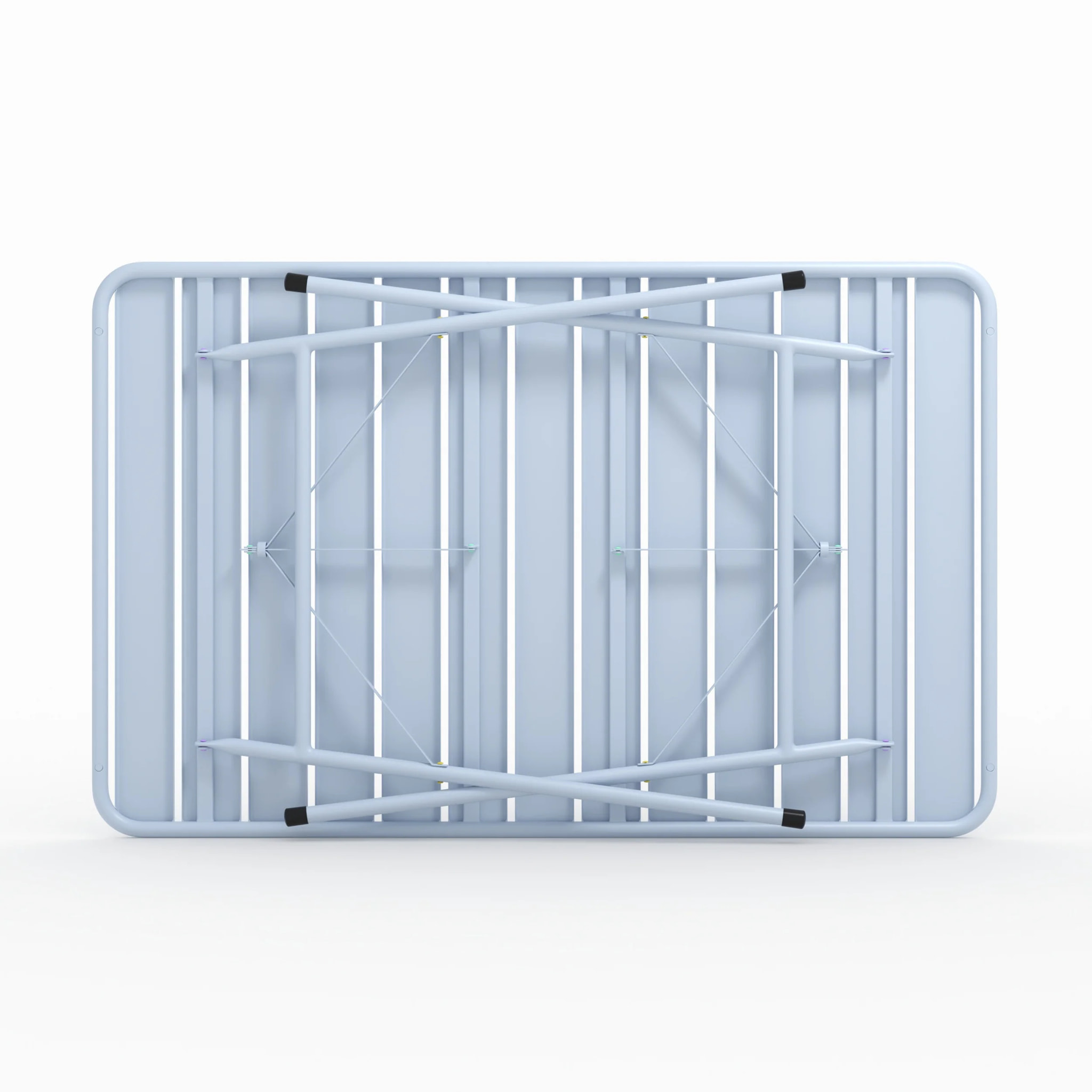 Table de jardin en métal bleu pastel 4 personnes - Yumi