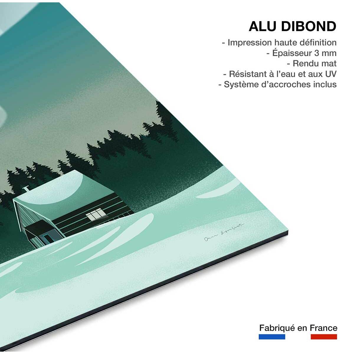 Tableau paysage Laponie finlandaise Tableau alu Dibond