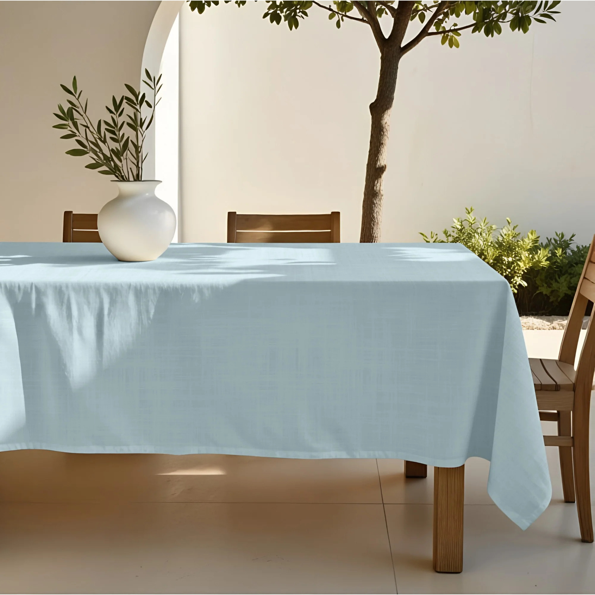 Nappe anti-taches au toucher tissu Bleu