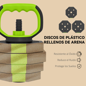 Juego de Mancuernas Ajustables, 6 en 1, 25kg, Juego de Pesas Utilizado como Kettlebell, Barra, Mancuernas o Soporte para Flexiones, Equipo para Hombres y Mujeres, Gimnasio en Casa