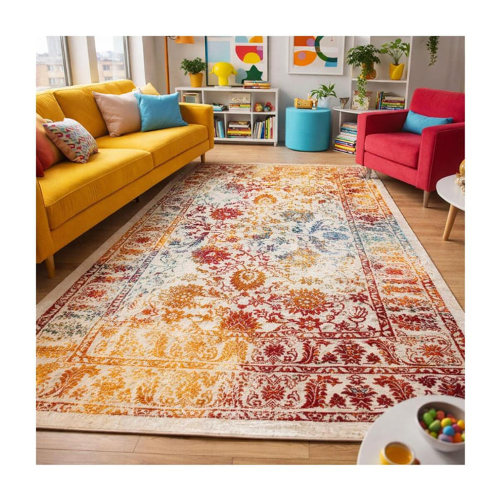 Tapis oriental tissé motif ancestral VUSU