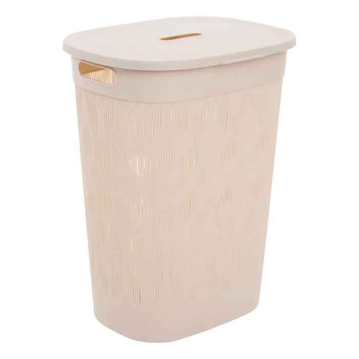Corbeille à Linge Leaf 40L Beige H57 cm