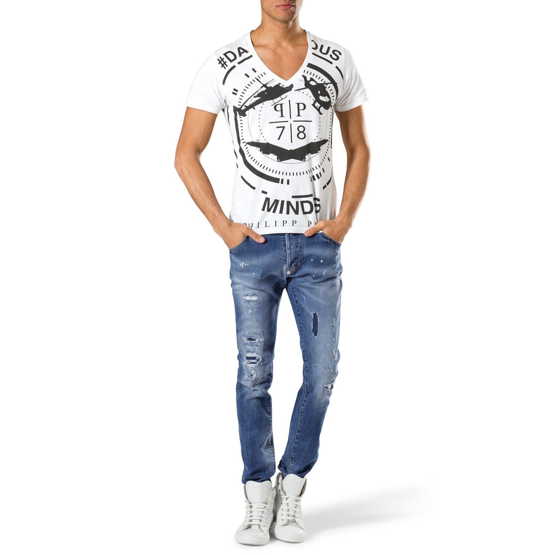 PHILIPP PLEIN super straight cut "positano"