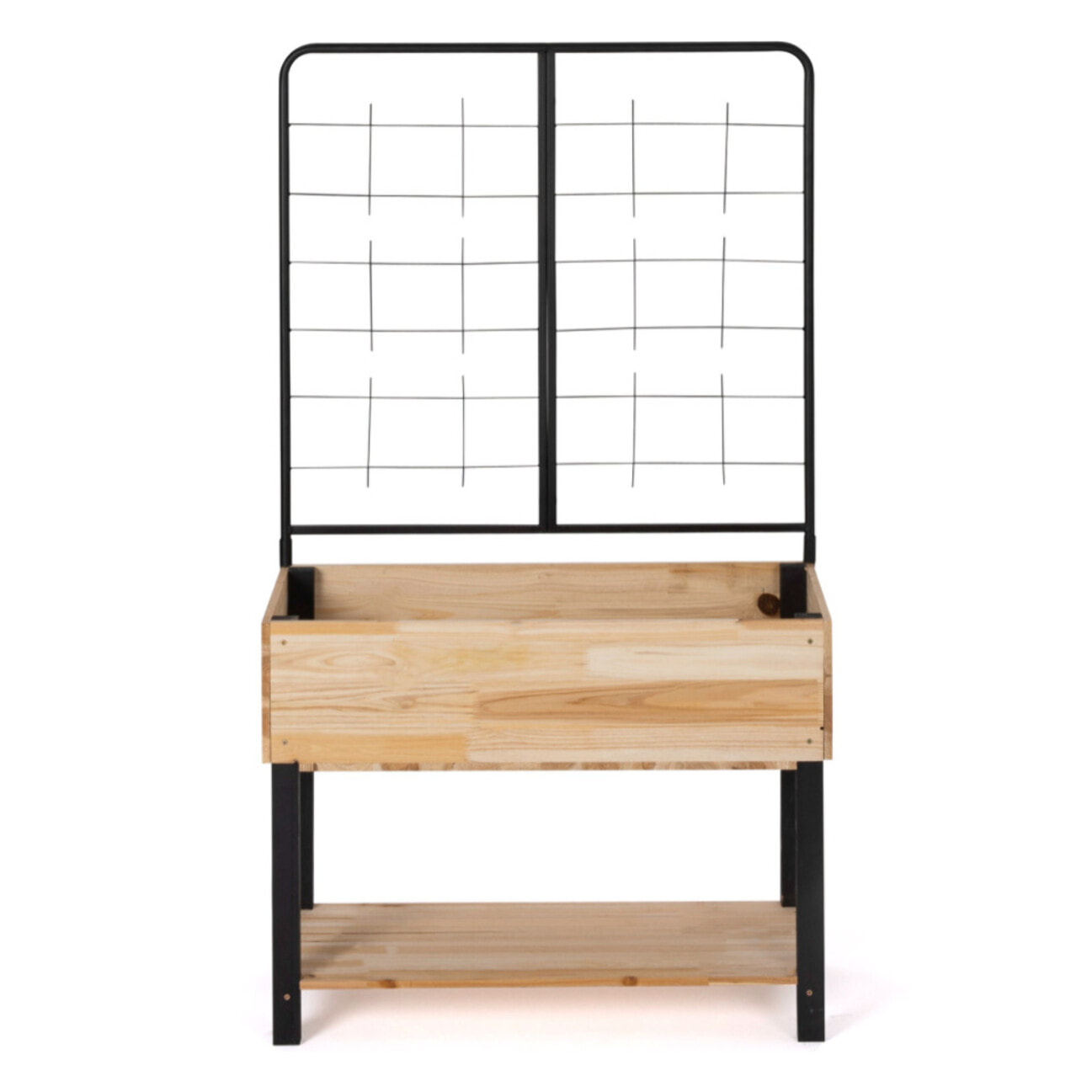 Jardinière sur pieds avec treillis