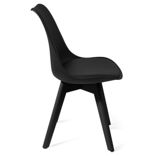 Tomasucci Lot de 4 Chaises KIKI EVO BLACK Noir
