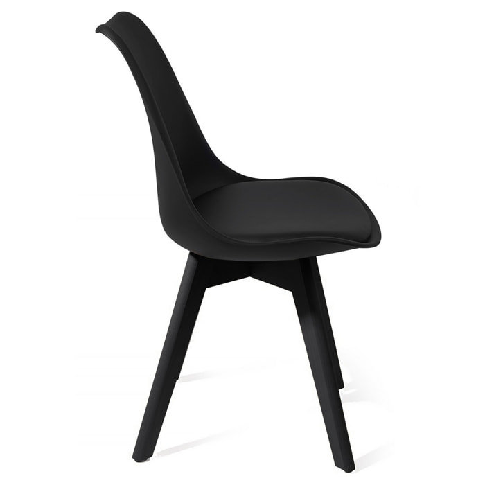 Tomasucci Lot de 4 Chaises KIKI EVO BLACK Noir