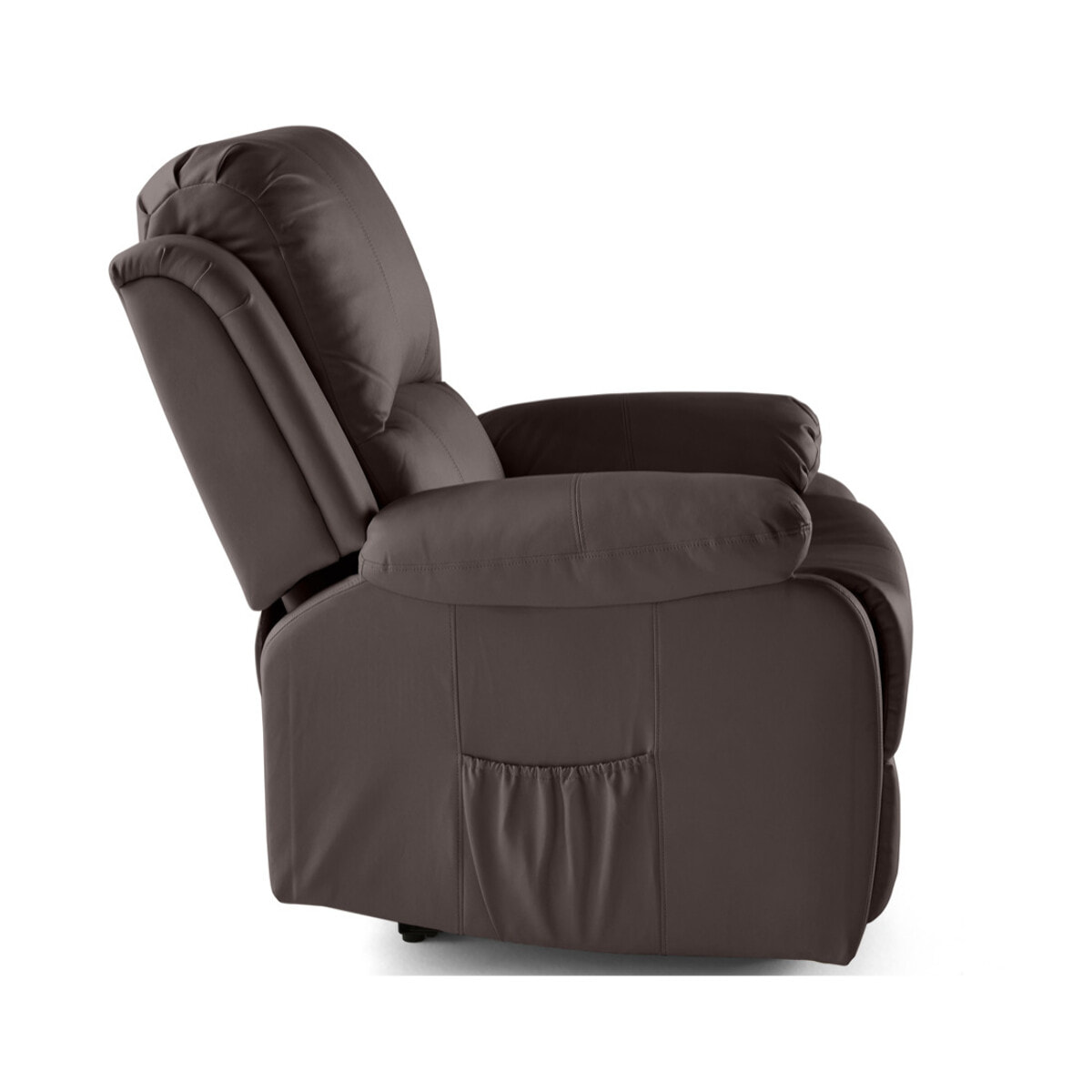 Armand - fauteuil relax électrique en simili - Marron