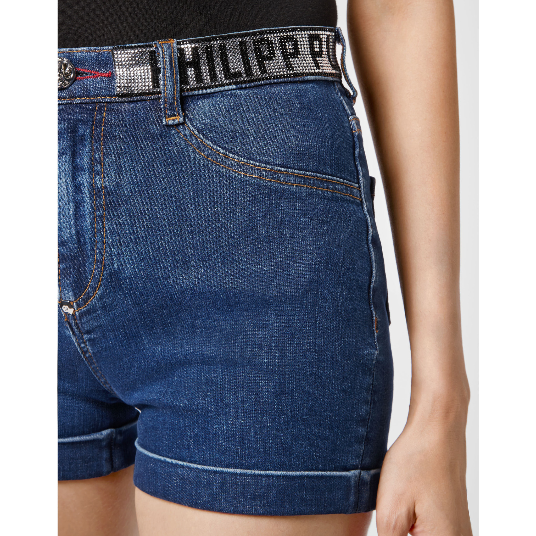 PHILIPP PLEIN Denim Shorts