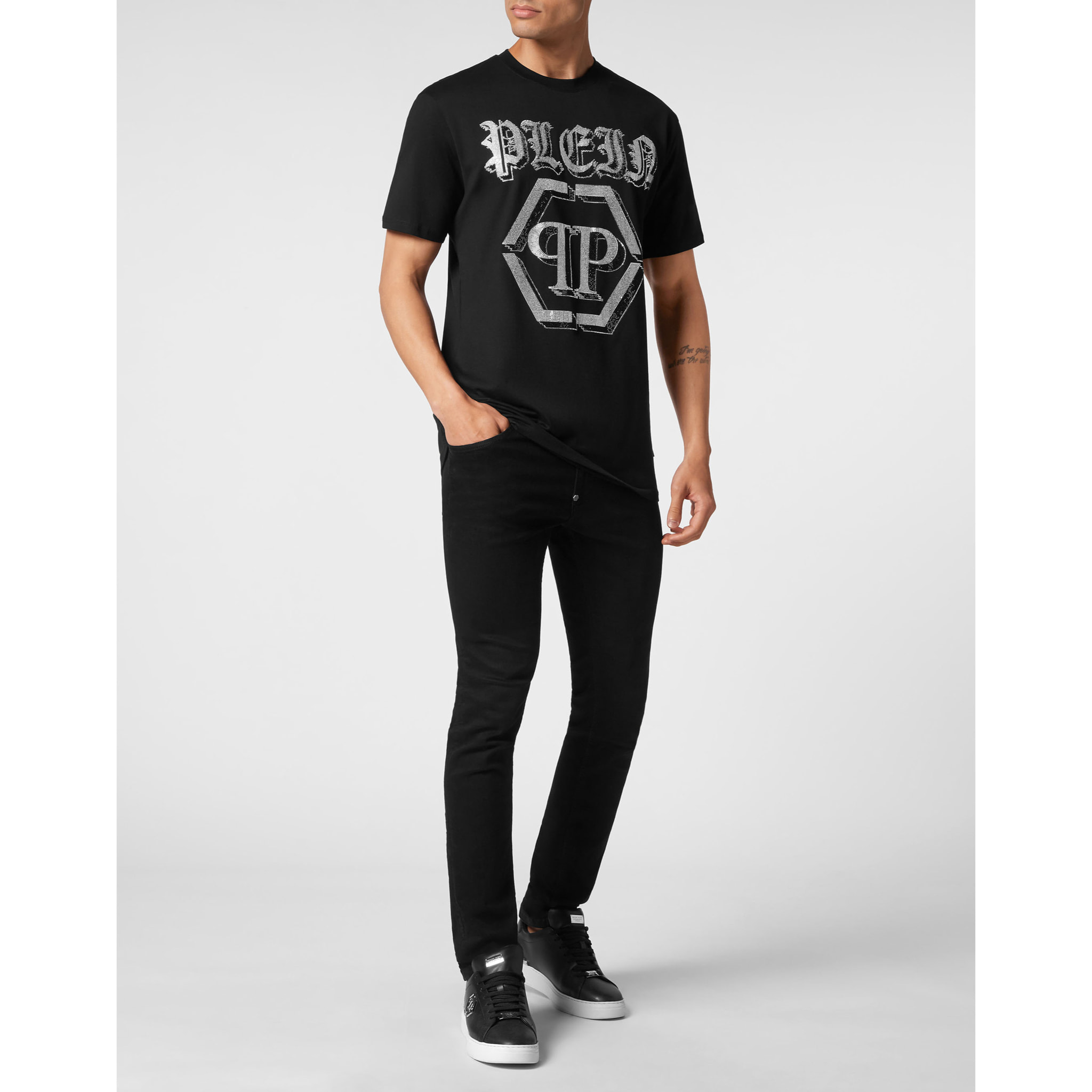 PHILIPP PLEIN Maglietta a girocollo CHROME