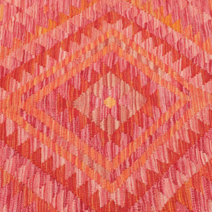 Tapis kilim géométrique, tissé plat en laine, UZIJELE