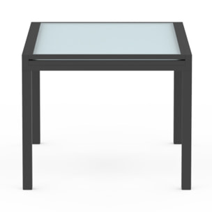 Table de jardin extensible 135-270cm verre trempé
