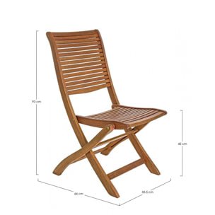 Set di 2 sedie MALI (O) in legno pieghevoli