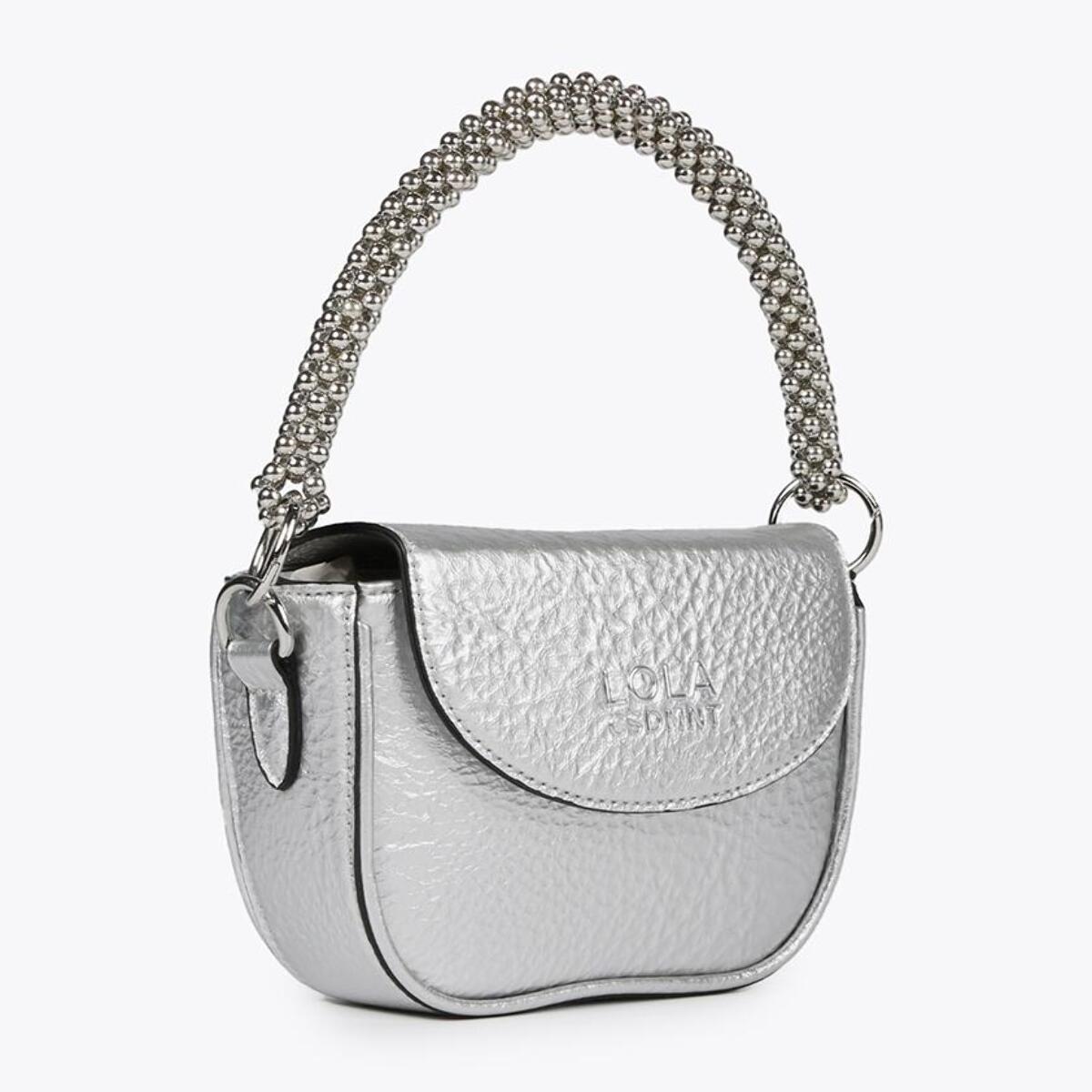 Mini borsa a tracolla metallizzata