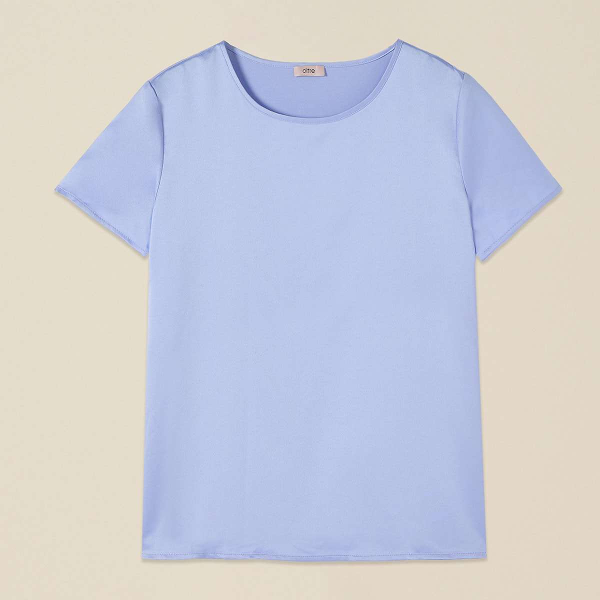 Oltre - T-shirt bimaterica - Azzurro