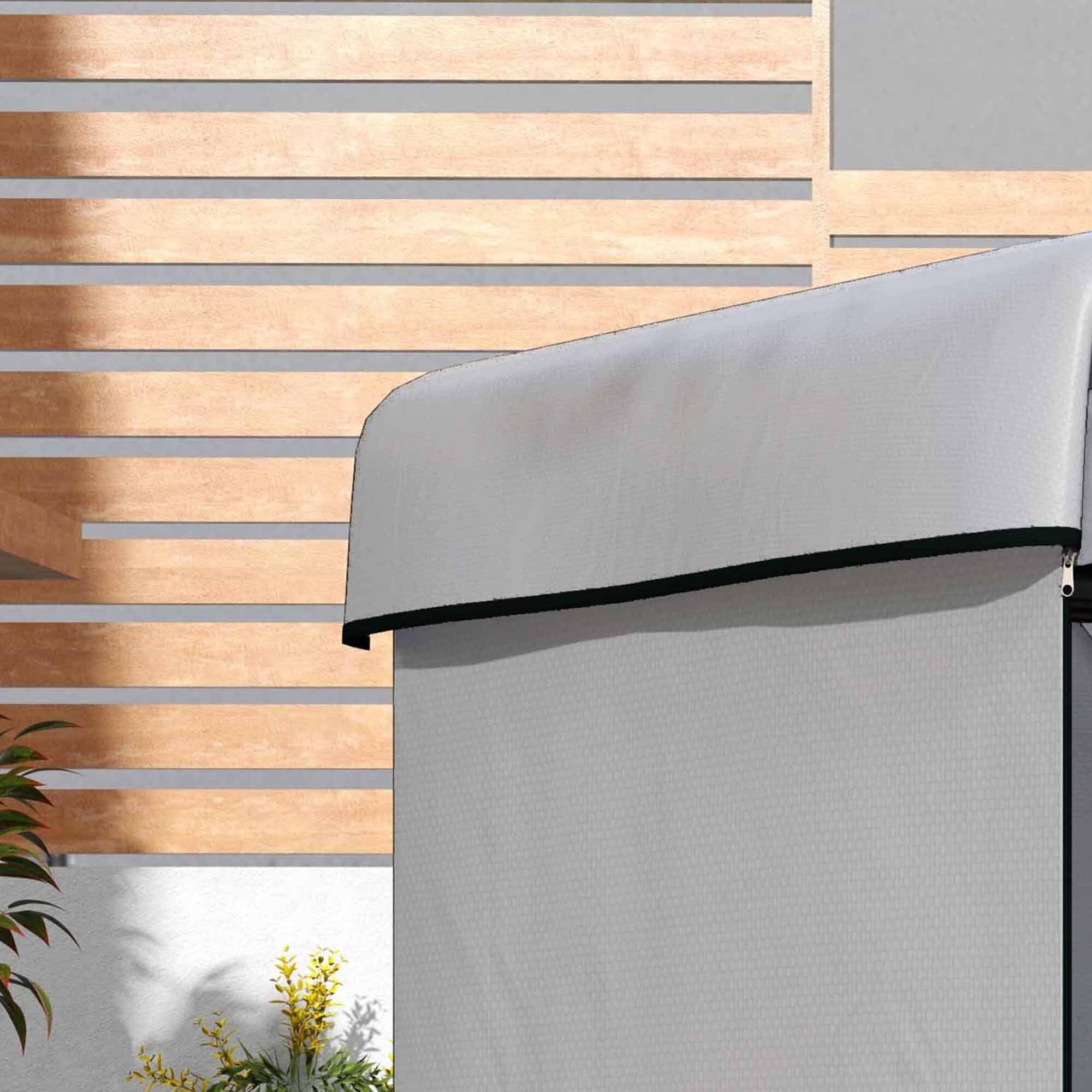 Funda Balancín Jardín Funda Columpio Jardín Exterior Cubierta de Columpio con Cremallera Impermeable 215x155x150 cm Gris Claro