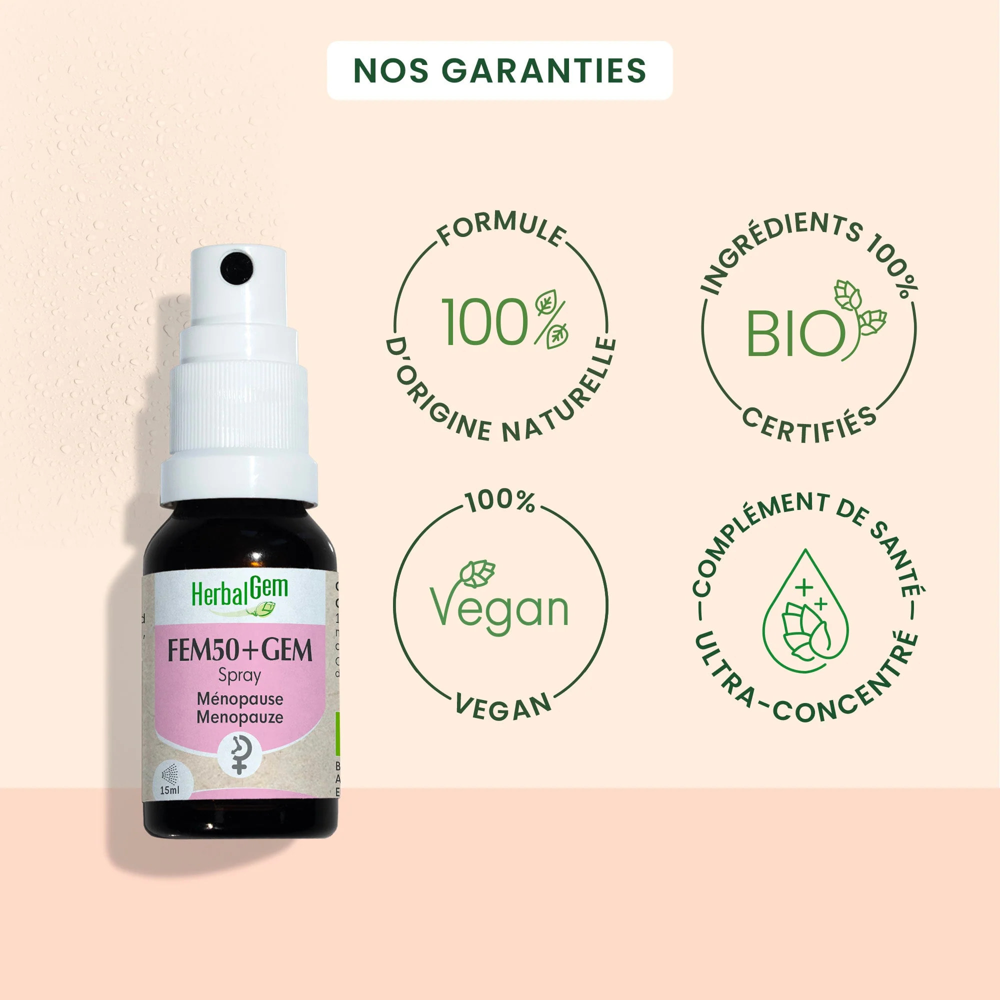 Herbalgem- FEM50+ spray - Bio - 15 ml