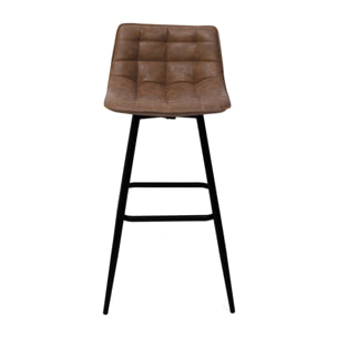 Tabourets de bar Irina simili marron - lot de 4