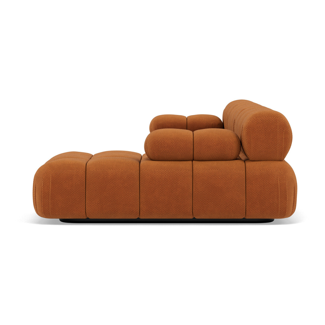 Ruby - canapé modulable d'angle droit 4 places en velours texturé - Terracotta