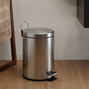 Poubelle à pédale Inox 3L Inox Satiné MSV